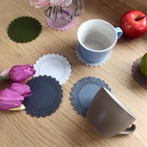 위스키잔받침 실리콘 색상별 티코스터 코스터받침 컵받침대, 블랙