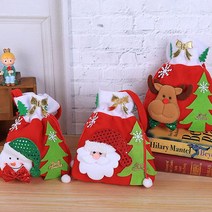 크리스마스 산타 주머니 가방 장식 인테리어 Xmas-P1, 눈사람