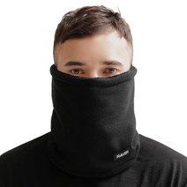 RAVER R1 겨울 후리스 방한 넥워머 마스크, 블랙
