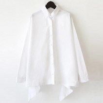 퀸앤조이 프리미엄 뒷프릴 언발란스 셔츠 남방