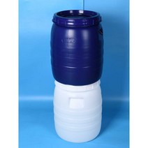 플라스틱 드럼 50L PE드럼 오픈드럼 약품용기 폐기용기 공드럼 오픈 플라스틱 대형 화학 폐기, 2. 50L(두꺼운 흰색)