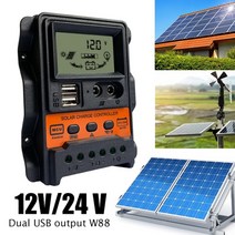 태양광 패널 발전기 충전 컨트롤러 휴대용 소형 태양열 12v 24v 10a 20a 태양