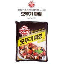[ 조 은 마 켓 ] 깊 고 풍 부 한 정 통 중 화 짜 장!! 오 뚜 기 짜 장 1kg 대 용 량 대 가 족 급 식 식 당 업 소 용, 4개