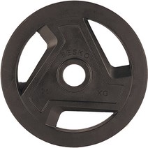 대한스포츠 3홀 검정 중량원판 50mm 홀 중량봉에 호환됨, 2.5kg