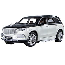 자동차모형 다이캐스트 1:24 마이바흐 maybach gls600 소리와 빛 충격 흡수, 하얀색