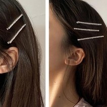 NTP 앞머리핀 옆머리핀 포인트 헤어 집게핀 큐빅실핀