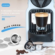 일회용 포일 씰이 있는 네스프레소 커피 캡슐용 icafilasstainless steel easy clean 재사용 가능한 컵 본체, 500페이지, 3캡슐 1탬퍼