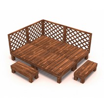 조립식평상 야외 테이블 옥상 캠핑 테라스 정원 마당 마루, 플랫폼 50x90