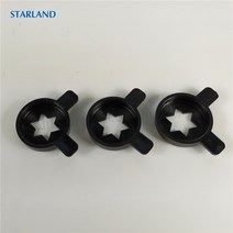 3 개/pcs/많은 검은 색 Hexagram 모델링 캡 소프트 아이스크림 기계 교체 예비 부품 내경 28mm