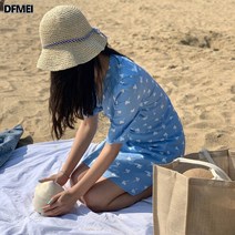 여름 밀짚모자 벙거지 접이식 해변가 선캡 여성