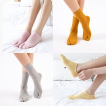 편안한 발가락 무봉제 타비 단목 중목 스니커즈 타비양말