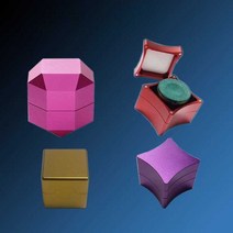 당구쵸크케이스 하드케이스 개인초크케이스 높이조절, 3겹 8각형상자타입(자식포함)블루