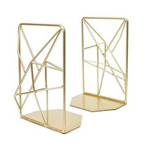 북엔드 북앤드 엔틱소품 Boekensteun-메탈 북 스탠드 홀더 1 쌍 엔드 책 선반 책상 학교 사무용품, 03 금