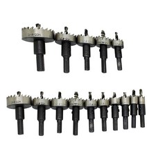 철판 니블러 금속 절단기 전동 커터 12-50mm HSS 드릴 비트 구멍 톱 드릴링 키트 1 개 목재 스테인레스 스틸 합금 절단을 위한 수공구 104782, 23.5 미리메터