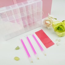 힙쓸 보석십자수부자재 고체풀 풀 통 펜 보관 도구 보관함 비즈액자 케이스 눈금자 비즈트레이 트레이 보석십자수액자 보석십자수재료, 19. 보석십자수 화이트 트레이