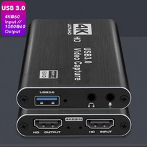 외장형 캡쳐보드 캡처 4K USB 3.0 비디오 카드 HDMI 호환 1080P 60Hz HD 레코더 그래버 P OBS 게임 녹화 라이브 스트리밍용146474