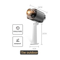 엘이디등 led센서등 LED등 조명 부품 사용자 정의 led hd 실내 도어 헤드 프로젝터 야외 방수 ip67 회전 광고 프로젝션 램프 고보 로고 프로젝터, 야외 15와트