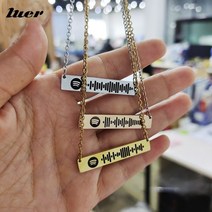 모스부호목걸이 Luer 맞춤형 음악 Spotify 코드 목걸이 맞춤형 노래 목걸이spotify 노래 코드보석 스마스 선물
