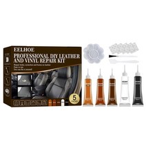 자동차 가죽 수리 키트 5 가지 색상 완벽하게 일치하는 스크래치 완벽한 컬러 매칭 복원기 가구 재킷 소, 01 white