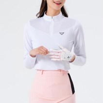 편안한 기능성 여성 골프 긴팔 메쉬 화이트 티셔츠 스포츠 연습장