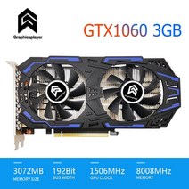 CPU 그래픽카드 데스크탑 그래픽 카드 기존 GTX 1060 칩셋 비디오 PC 게임 3GB 192BIT GDDR5 for NVIDIA GPU