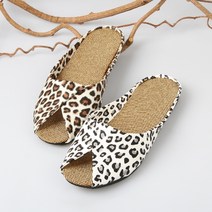 여성 라탄슬리퍼 왕골 여름 뮬 시원한 라탄 샌들 레오파드 호피 바캉스룩
