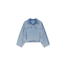 [VOV] 하프 집업 카라 데님 블라우스 7123255109
