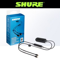 원래 Shure RMCEBT2 블루투스 헤드폰 케이블 SE535 SE846 SE215 이어폰에 대한 마이크와 와이어 제어의 5.0 업그레이드, [1] Black