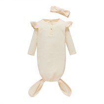 여성봄가방Ma & Baby 0-6M 신생아 여아 침낭 프릴 긴 소매 니트 침구 가을 봄 의상