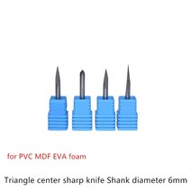 산업용 링크 CNC 공작 기계 6mm 센터 나이프 샤프 커터 플랫 하단 엔드 밀 삼각형, 22 60 degree 0.2mm