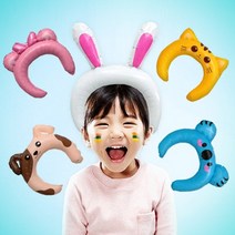 [지호] 머리띠풍선5종세트(코알라 다람쥐 강아지 토끼 곰돌이) 동물풍선 놀이동산풍선 놀이공원풍선, 머리띠풍선 5종 세트