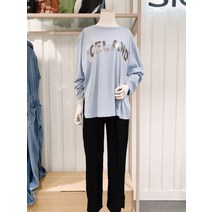 시에로 사이드 슬릿 호일 프린트 티셔츠 SG3TSF074(1892851)