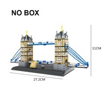 런던 타워 브릿지 빌딩 블럭 유명 건축물 브릭 969 피스 시티 스트리트 뷰, 01 NO BOX
