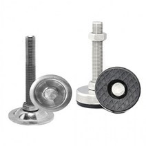 스텐조절좌 조절발 높이조절좌 레벨풋 높낮이 원형 고무캡, 02.스텐고무캡조절자/M20X150