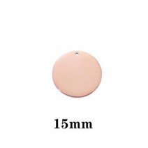 애완 동물 디스크 15mm 20mm 스테인레스 스틸 조각 없음 AliExpress, 4 pendant+45cm+15mm Rose gold