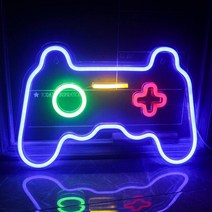 매장 네온사인 인테리어 LED 피시방 게임기 조명 술집 장식 가게 네온 간판 감성 힙한, 단일사이즈, 블루