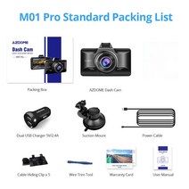 대쉬 캠 블박 DVR FHD 1080P 나이트 비전 3 IPS 스크린 대시 자동차 보드 카메라 주차 모니터, M01Pro Standard List _128G