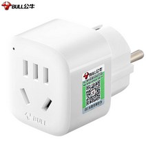 BULL 중국 플러그 국내용 변환 어댑터 10A 2500W, 1구(GN-901G)