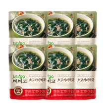 CJ제일제당 비비고 소고기 미역국 500g x 6봉지