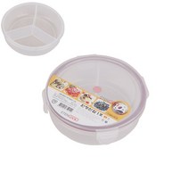 원형 나눔반찬통 (1호) 3칸 465mL 찬합 분리보관 밀폐용기, 1개