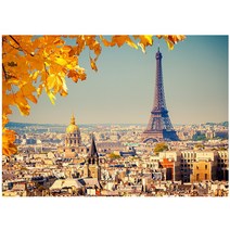 사랑의 도시 파리 에펠탑 전경 우드 직소퍼즐 아름다운 풍경화 재물 행운 들어오는 조각퍼즐 집순이 선물 쉬는 시간 즐기는 그림퍼즐 집콕취미 스트레스 해소 최신상, 에펠탑 전경 풍경 퍼즐도안02, 1000조각
