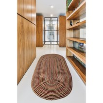 사이잘룩러그다른 색상 장식 타원형 핸드 니트 천연 밀짚 카펫 80*150 cm 빈티지 사이잘 주트 러그 러너 NO