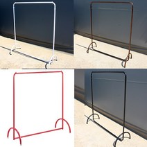 코코디피 쪽파 조립식 파이프 철재 행거 박스형 옷가게 인테리어 헹거, 높이125cm+흰색