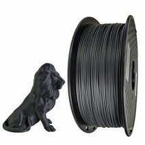 HZST3D 매트 PLA 필라멘트 1.75mm 1KG 3D 프린터 1kg(2.2파운드) 스풀 블랙 프린팅 소재 플라스틱 라인 (매트 블랙), Matte Black