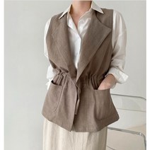 여자 봄 여름 린넨조끼 마조끼 린넨자켓 베스트 3040대 미시룩 여름정장 여름자켓 린넨베스트 엄마옷