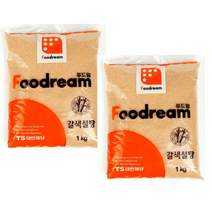 대한제당 푸드림 갈색설탕 1kg 황설탕 중백 노랑설탕, 2개