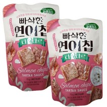 빠삭한 연어칩 타르타르 70g x 2개 Salmon Chips 건조어포스낵 사무실회사간식, 1개