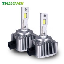 HIDLED yhkoms d1s d3s 헤드라이트 d2s d4s d5s d8s d1r d2r d3r 자동차 전구 터보 35000lm csp 칩 6000k 흰색 90w play, d3s d3r