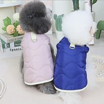 코코스튜디오 고양이 강아지옷 심플 제니 패딩 조끼, 코코 제니 패딩조끼/블루