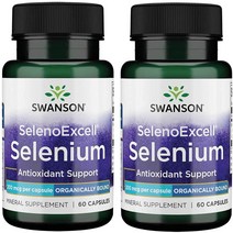 스완슨 Swanson 셀레노 엑셀 셀레늄 Selenium 1   1 200mcg 60캡슐, 1개